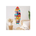Mavion Australia Renkli 75x25 cm Dekoratif Sörf Tahtası