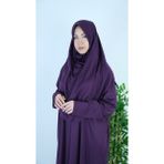 Mavira Moda Mürdüm Fermuarlı Pratik Namaz Elbisesi - Siyah - 48 - 52