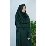 Mavira Moda Zümrüt Yeşil Fermuarlı Pratik Namaz Elbisesi