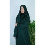 Mavira Moda Zümrüt Yeşili Fermuarlı Namaz Elbisesi - 40 - 44