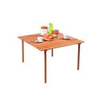 Mavitrend Ahşap Katlanır Rulo Masa Kamp Outdoor Bahçe Araç Araba Masası Çantalı 60x57 Kahverengi