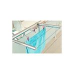 Mavitrend Oval Alüminyum Balkon Çamaşır Kurutmalık Küpeşte Çamaşır Askısı Oval Boru Gri