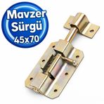 Mavzer Yaylı Kapı Sürgüsü, 304 Paslanmaz Çelik, 46x70 mm, Kapı ve Pencere için Metal Emniyet Kilidi