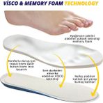 Mawrond Rahat, Yumuşak, Ayağın Şeklini Alan, Memory Foam Insole, Spor, Casual Ayakkabı Tabanlığı ( Açık Gri) - Açık Gri Melanj - Ekru
