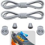Mawrond Yuvarlak, Akıllı, Kilitle, Tak-Bırak, Elastik Bot, Spor Ayakkabı Bağcığı, 100 Cm, 1 Çift - Antrasit - Koyu Gri