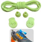Mawrond Yuvarlak, Akıllı, Kilitle, Tak-Bırak, Elastik Bot, Spor Ayakkabı Bağcığı, 100 Cm, 1 Çift - Neon Yeşili