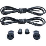 Mawrond Yuvarlak, Çizgili Siyah, Akıllı, Kilitle, Tak-Bırak, Elastik Bot, Spor Ayakkabı Bağcığı, 100 Cm, 1 Çift