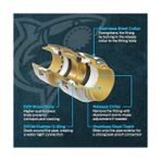 Max 1/2 Inç Kaplin, Pirinç Tesisat Bağlantısı Bağlantısı Itin, Pex Boru, Bakır, Cpvc, Pe-Rt, Hdpe, UR008A - standart