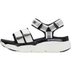 Max Cushioning Whıte/black Sandals 140424-WBK - Siyah - Beyaz
