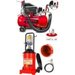 Max Extra Iş-Aletleri 12 Litre Havalı Gres Pompası ve Mytol 50 Litre Hava Kompresörü Full Set