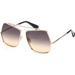 Max Mara 0102 32B 58 Kadın Güneş Gözlüğü - Altın