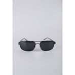 Max Polo Erkek Füme Dikdörtgen Metal Çerçeveli Siyah Camlı Güneş Gözlüğü GG25MP3202R06