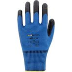 Max Safety Maxsafety Zebra Nitril Kaplı Iş Eldiveni Mavi-Siyah No: 9 Bahçe Eldiveni