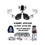 maxcam 2 Kameralı Sesli 5mp - Gece Renkli Araç Ve Yüz Tanımalı Kamera Sistemi - Hazır Kamera Seti