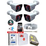 Maxcam 4 Kameralı Set - 5mp Sony Lensli Full Hd Gece Görüşlü Su Geçirmez Cepten Izle - Güvenlik Kamerası Sistemi