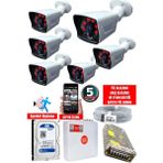 Maxcam 6 Kameralı Set - 5mp Sony Lensli Full Hd Gece Görüşlü Su Geçirmez Cepten Izle - Güvenlik Kamerası Sistemi