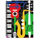 MAXCURY Boş Notalar Kompozisyon El Yazması Personel Kağıt Sanat Müzik Defter Siyah 100 Sayfa 26x19cm (Müzik Makinesi)