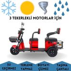 Maxdurable Rks Xigma Plus 3 Uyumlu Tekerlekli 2 Kişilik Motor Brandası Su Geçirmez Motosiklet Örtüsü