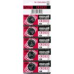 Maxell 220 mAh Kapasiteli CR2032 3V Lityum Düğme Pil Tek Kullanımlık 5'li Paket