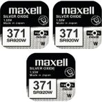 Maxell 371 SR920SW 1.55V Saat Pili 3 Adet - 3'lü