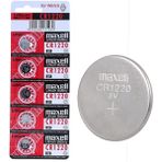 Maxell CR1220 3 Volt Lityum 5li Düğme Pil 1,2 V Yok Tek Kullanımlık Alkalin Piller 0850-0004