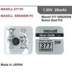Maxell SR-626SW Para Pil (377) 1.55V 28mAh Silver Oksit Saat Pili Uyumluluk