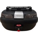 Maxem Motosiklet Arka Çanta Sl-45 Litre Sırt Dayama ve Üst Bagaj Full Set Siyah Reflektör - Standart