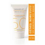 Maxeup Su Bazlı Güneş Koruyucu Leke Karşıtı Nemlendirici Yüz Güneş Kremi Spf50 /pa 50ml