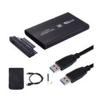 Maxgo 2126S 5 GBPS+Kılıf+Siyah Aluminyum SSD 2.5 inç USB 3.0 Sata HDD Kutusu