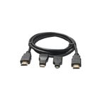 Maxgo 2137 Mini Çevirici Dönüştürücü Mikro 3 In 1 HDMI Kablosu
