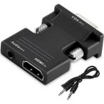 Maxgo 2163 Ses Destekli HDMI to VGA Kablo Çevirici Dönüştürücü Uyumlu Cihazlar İçin