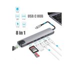 MAXGO Usb Çoklayıcı Çoğaltıcı Hub Type-c 4k Hdmi Sd Tf Kart Okuyucu Usb 3.0 Okuyucu Ethernet Adaptör