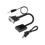 Maxgo VGA To HDMI Çevirici Dönüştürücü Ses Destekli Kablo