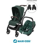 Maxi-Cosi Leona2-Cabriofix I-Size Tek Elle Katlanabilen Ultra Kompakt Çift Yönlü Seyahat Sistem Bebek Arabası Green