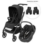 Maxi-Cosi Leona2-Coral 360 Modüler Ana Kucaklı Ultra Kompakt Çift Yönlü Seyahat Sistem Bebek Arabası Essential Black