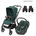 Maxi-Cosi Leona2-Coral 360 Modüler Ana Kucaklı Ultra Kompakt Çift Yönlü Seyahat Sistem Bebek Arabası Essential Green - Yeşil