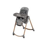 Maxi-cosi Minla Plus Elegance Graphite 6'sı Bir Arada Ahşap Görünümlü 4 Tekerlekli Mama Sandalyesi - Gri