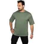 Maxi-Dry Aşırı Terleme Önleyici Oversize Erkek Tişört, Çift Katmanlı, Islaklık Sızdırmaz, Nefes Alabilen Kumaş - Yosun Yeşili - XL