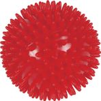 MAXİ EL EGZERSİZ MASAJ VE DUYU TOPU, YUMUŞAK DİKENLİ TOP KIRMIZI RENK 9 CM