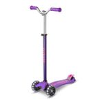 Maxi micro™ Deluxe Pro LED | ORİJİNAL | 5 yaş ve üstü çocuklar için | 5 – 7 yaş arası birinci sınıf çocuk scooterı | gidon yüksekliği ayarlanabilir | Kickboard Scooter | 5 6 7 yaş (mor)