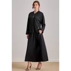 Maxi Siyah Simli Etek - 40