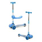 Maxi Taxi Zoomy Oturaklı Işıklı Katlanabilir Mavi Çocuk Scooter