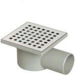 Maxiflow 10 x10 50 Yandan 50 Çıkışlı Üstü Paslanmaz Yer Sifonu