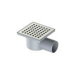 MaxiFlow 10X10 Line Yand.50 Çık.krom Kap.yer Sifonu