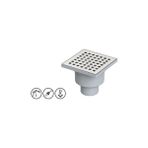 MaxiFlow Yer Sifonu Alt Çıkışlı 10X10 - Ø50 - Krom