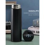 maxilife Dijital Isı Göstergeli Çelik Termos - Kırmızı - 500 ml