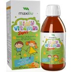 Maxiliv Kiddy Vitamin Süper Şurup 150ml | Multivitamin, Multimineral Ve Bitki Ekstraktları İçeren Şurup | 4+ yaş