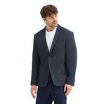 Maximo VD Erkek Koyu Lacivert Pamuklu Astarsız İngiliz Kesim Torba Cepli Slim Fit Spor Blazer Ceket Koyu Lacivert 54