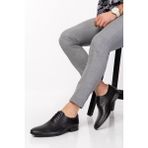 Maximoda Erkek Klasik Damatlık ve Takım Elbiseye Uygun Klasik Ayakkabı - 024-Siyah