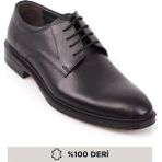 Maximoda Hakiki Deri Klasik Erkek Ayakkabı Kauçuk Taban - Siyah